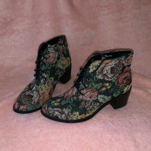 Diba Floral Print Booties